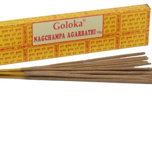 NAG CHAMPA Goloka gelb Sandelholz 15g Räucherstäbchen
