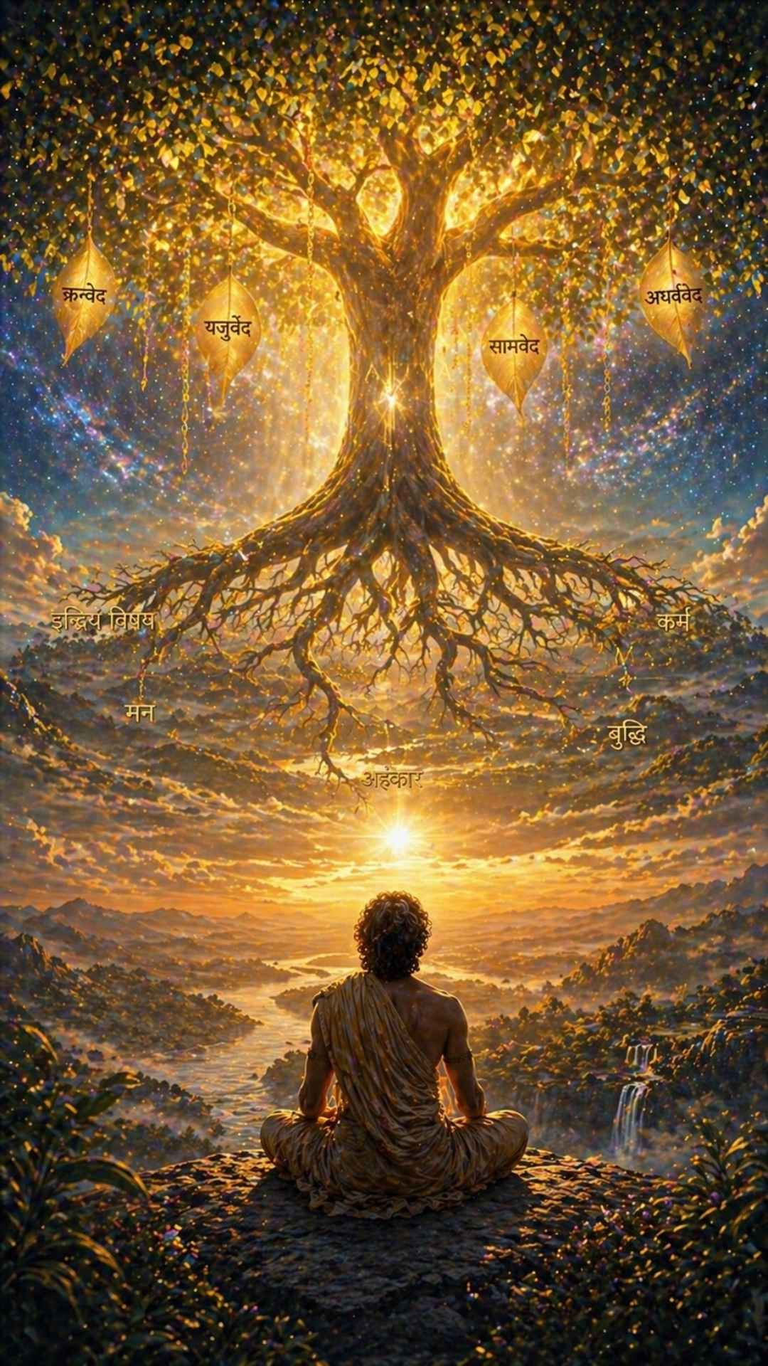 Yogini bei der Pranayama Atmung 