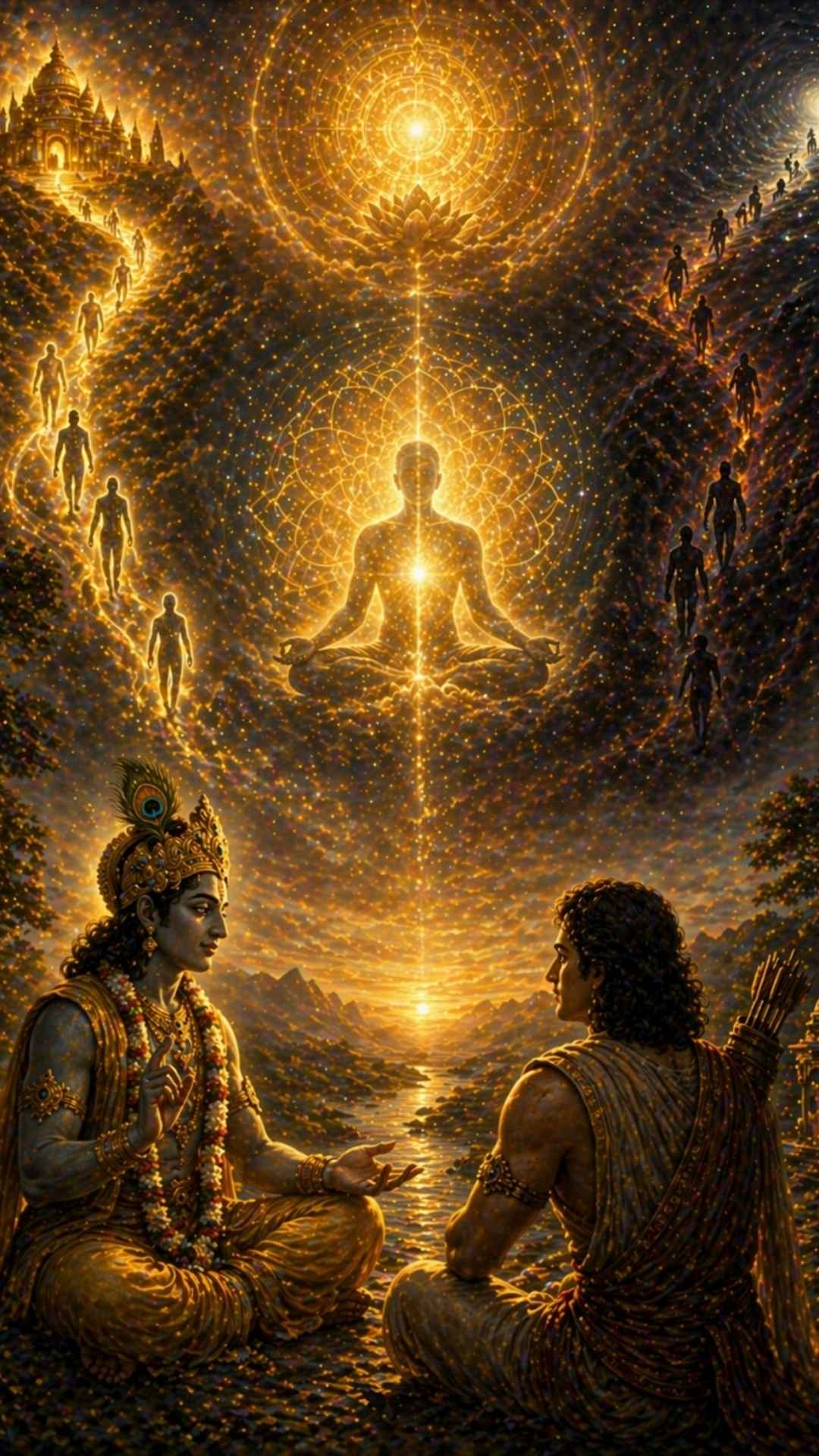 Yogini bei der Pranayama Atmung 