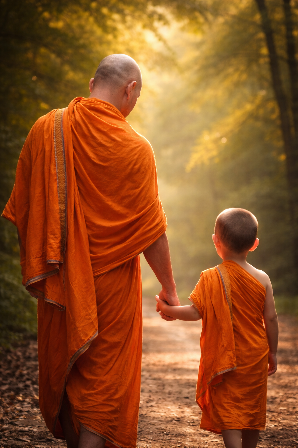 Woran erkenne ich mein inneres Kind im Alltag? Swami geht mit kleinem Swami spazieren