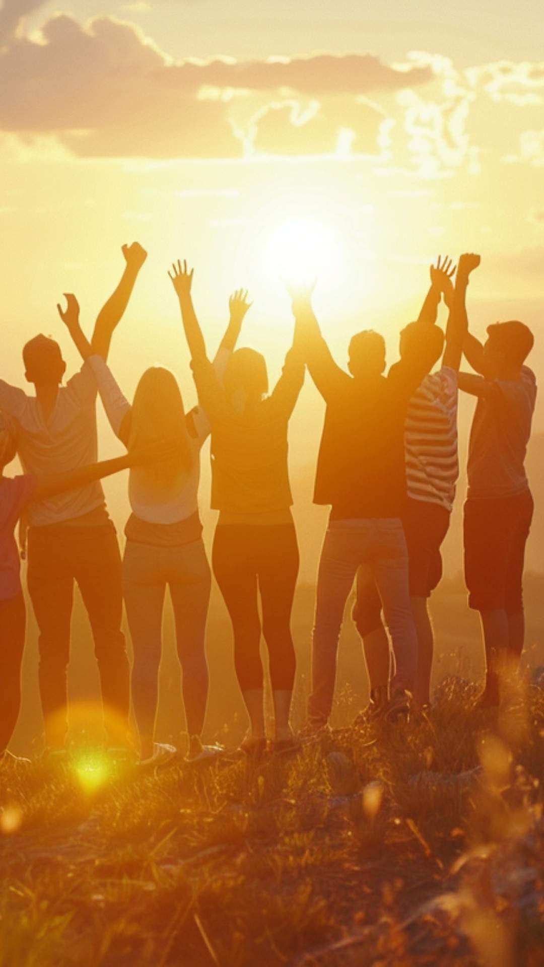 Innere Kind Arbeit Ausbildung Abschluss Foto einer Ausbildungsgruppe im Sonnenuntergang am Meer