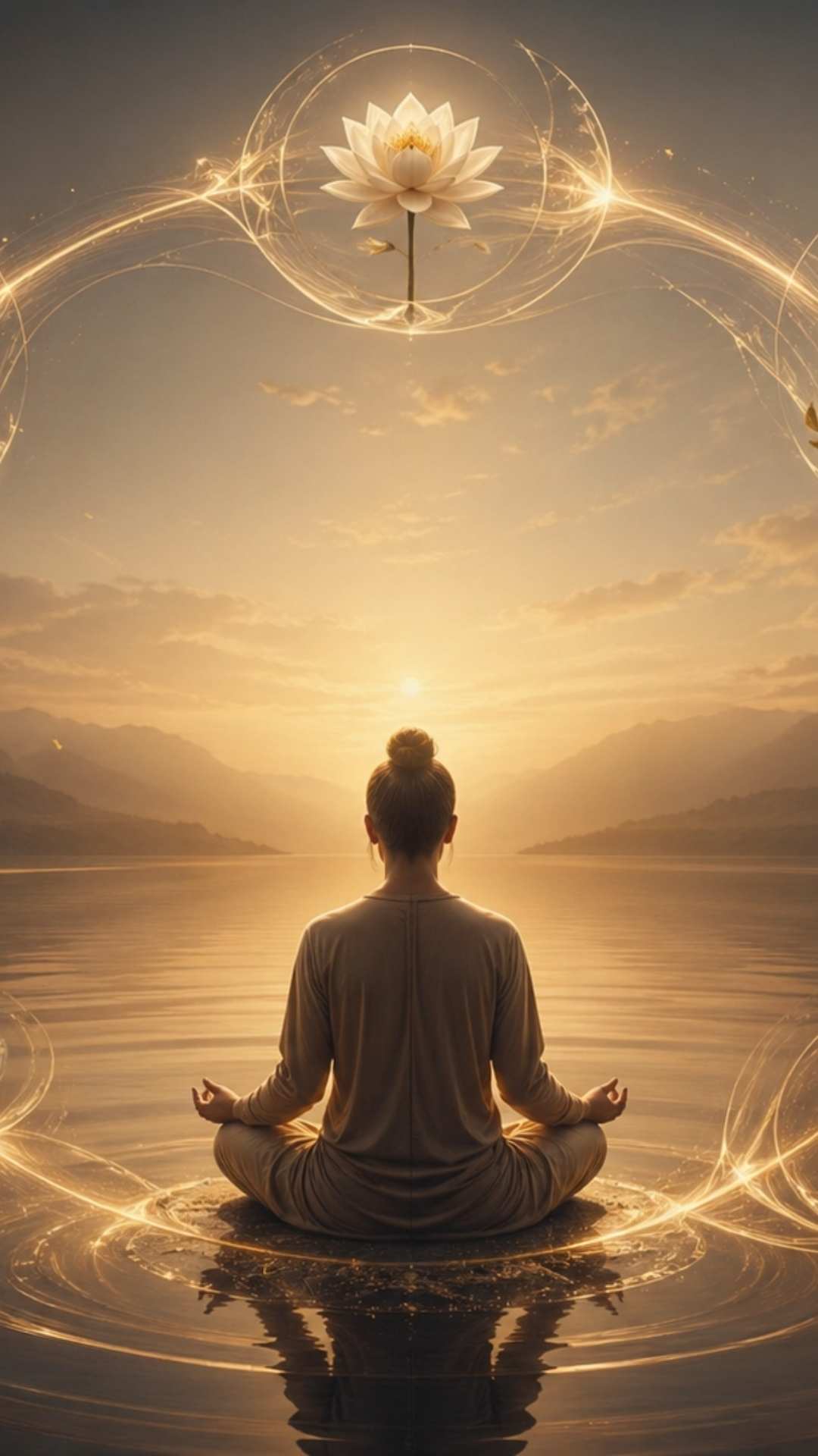 Yogini bei der Pranayama Atmung 