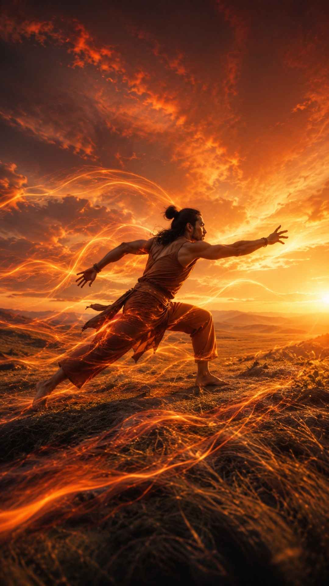 Yogini bei der Pranayama Atmung 