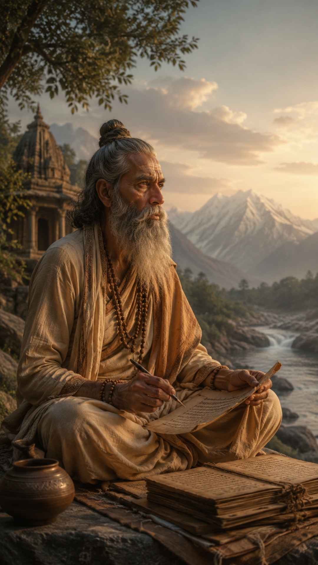 Yogini bei der Pranayama Atmung 