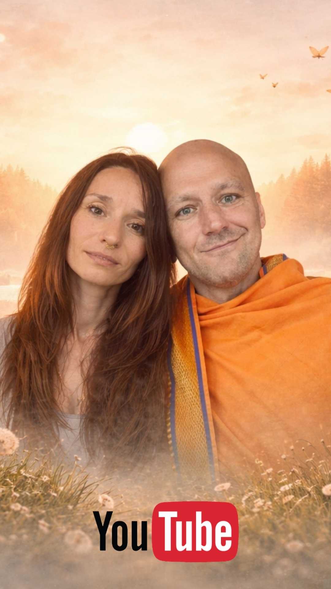 Julia und kalki zusammen auf einem Bild mit Natur um sie Herum