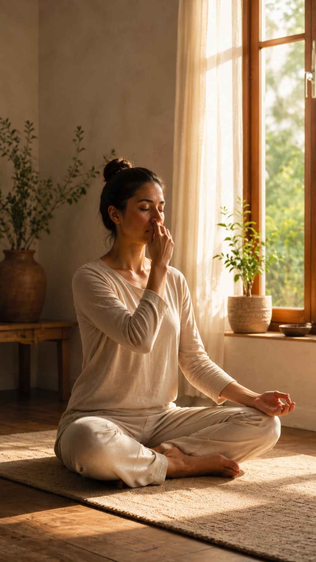 Yoga ist auch in Stille Sitzen wie der Shiva Mönch auf der Tempel Treppe 