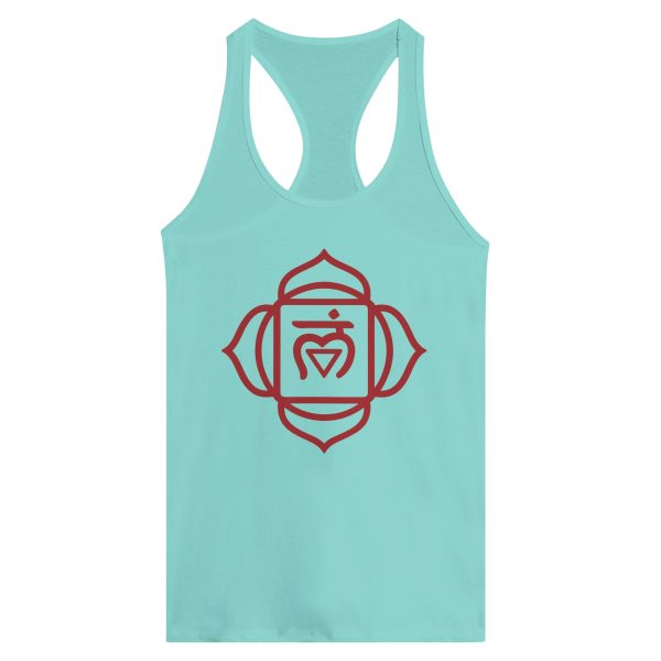 Damen Chakra Tanktop mit Wurzelchakra Yantra | Spirituelles Racerback Top | Root Chakra Design für Yoga & Achtsamkeit – Bild 7