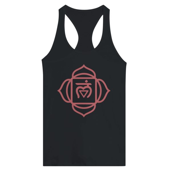 Damen Chakra Tanktop mit Wurzelchakra Yantra | Spirituelles Racerback Top | Root Chakra Design für Yoga & Achtsamkeit – Bild 3
